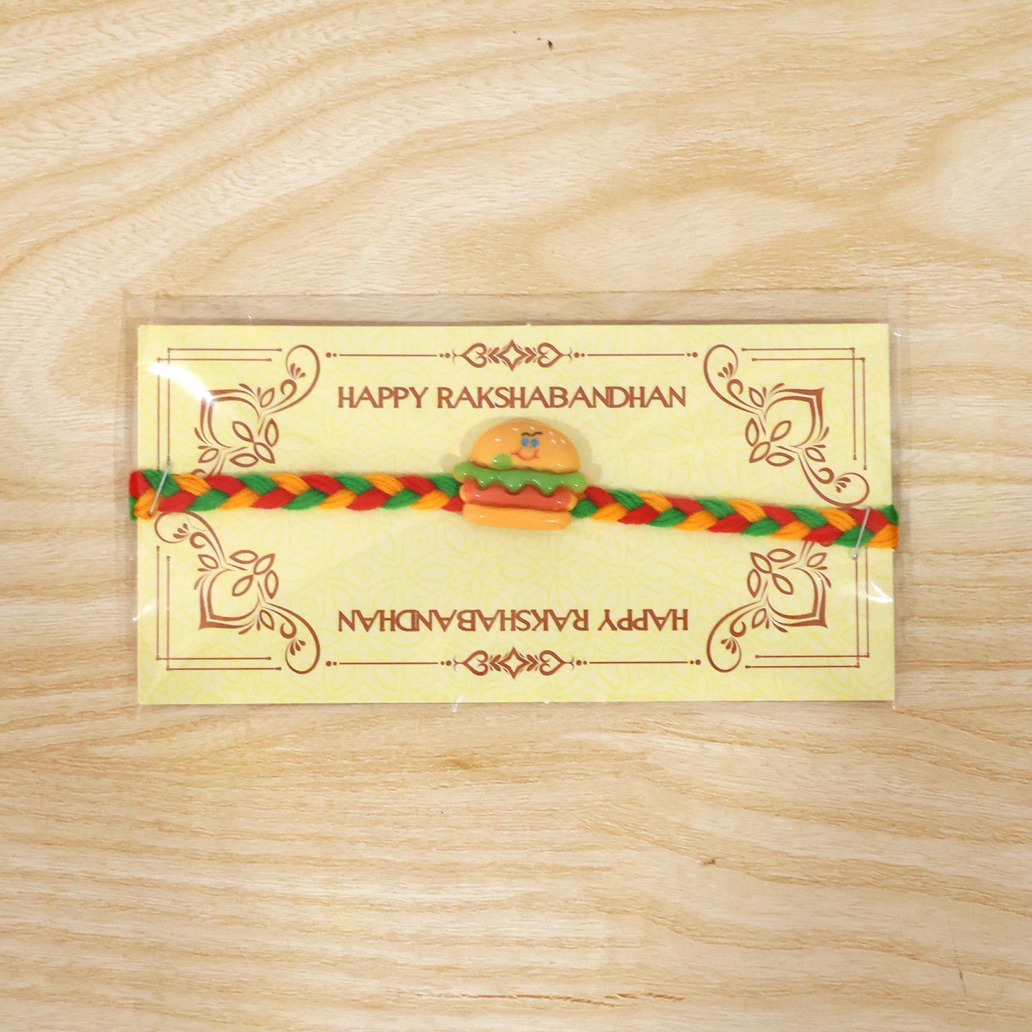 ALVENZA Burger Charm Rakhi - Unique & Playful Dori for Brothers