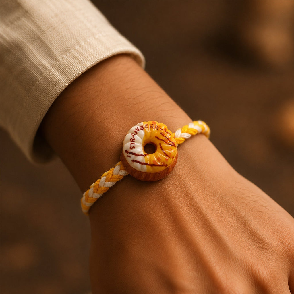 ALVENZA Donut Charm Rakhi - Stylish and Lightweight for Brothers