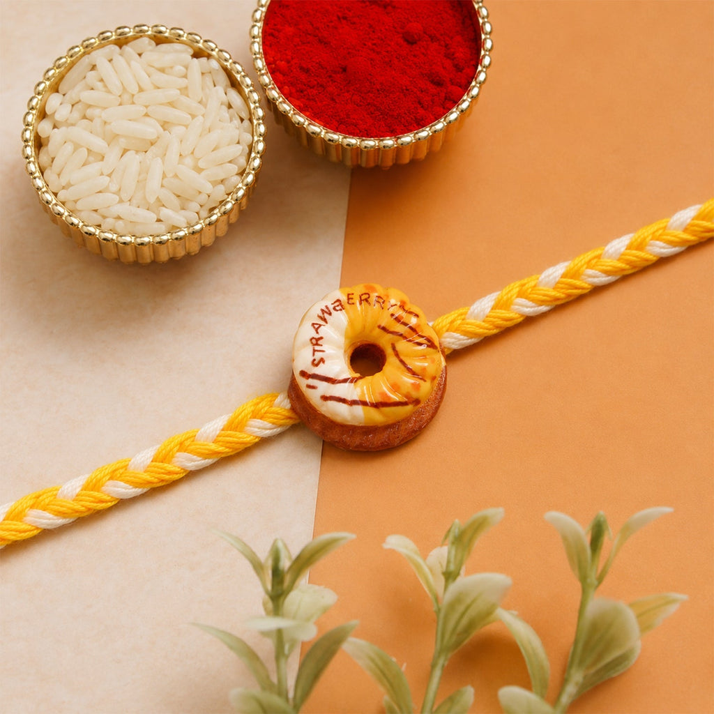 ALVENZA Donut Charm Rakhi - Stylish and Lightweight for Brothers