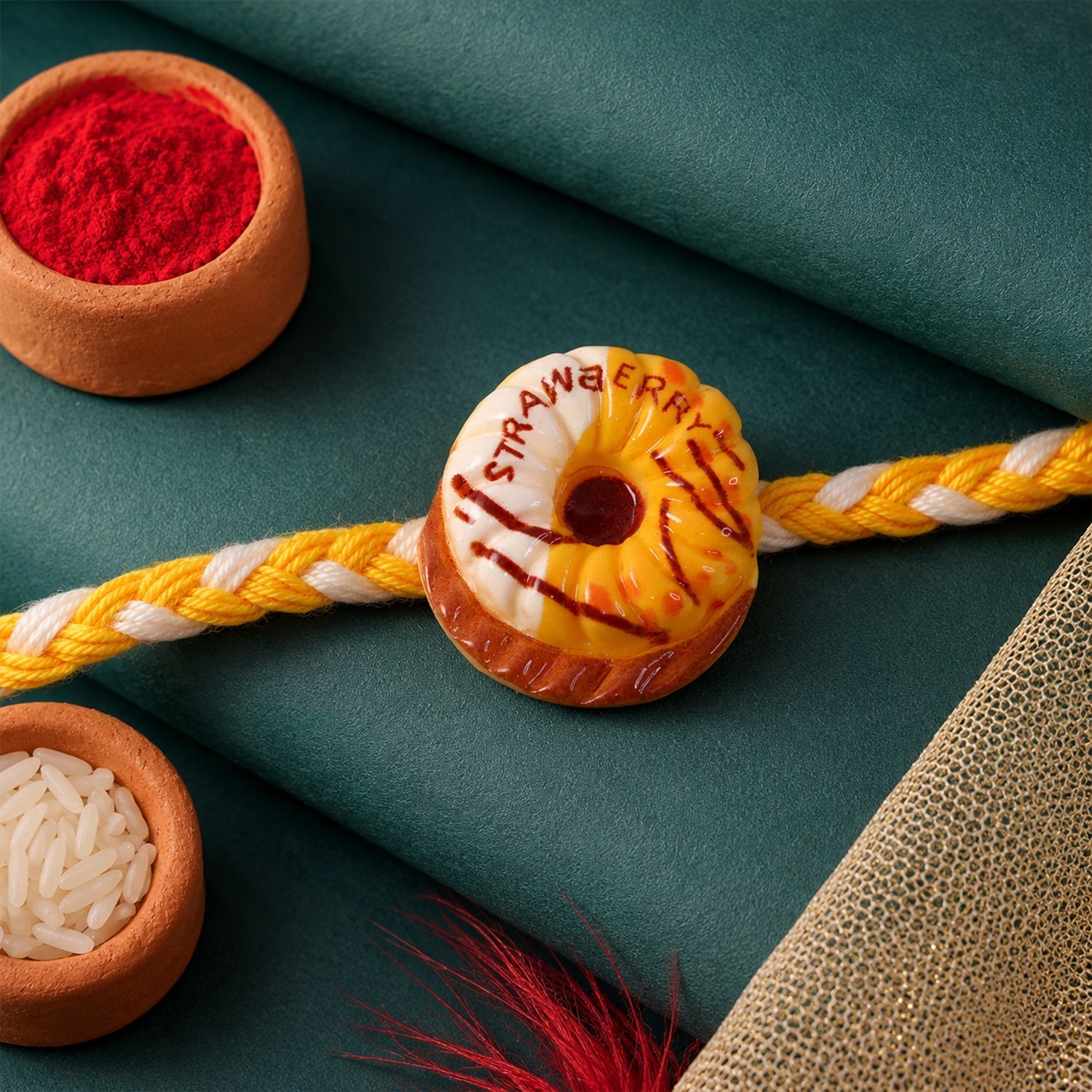 ALVENZA Donut Charm Rakhi - Stylish and Lightweight for Brothers