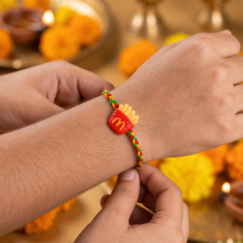 ALVENZA French Fries Charm Rakhi - Modern Style & Comfortable Fit