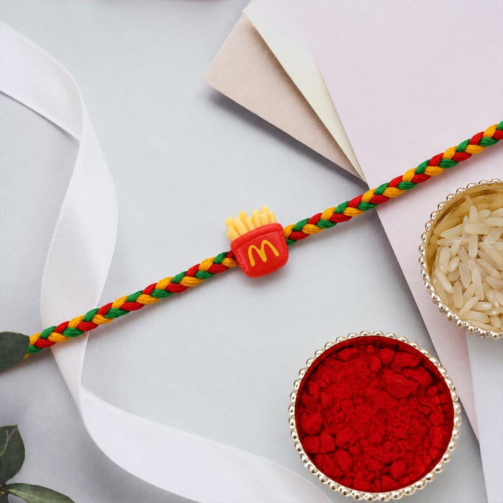 ALVENZA French Fries Charm Rakhi - Modern Style & Comfortable Fit
