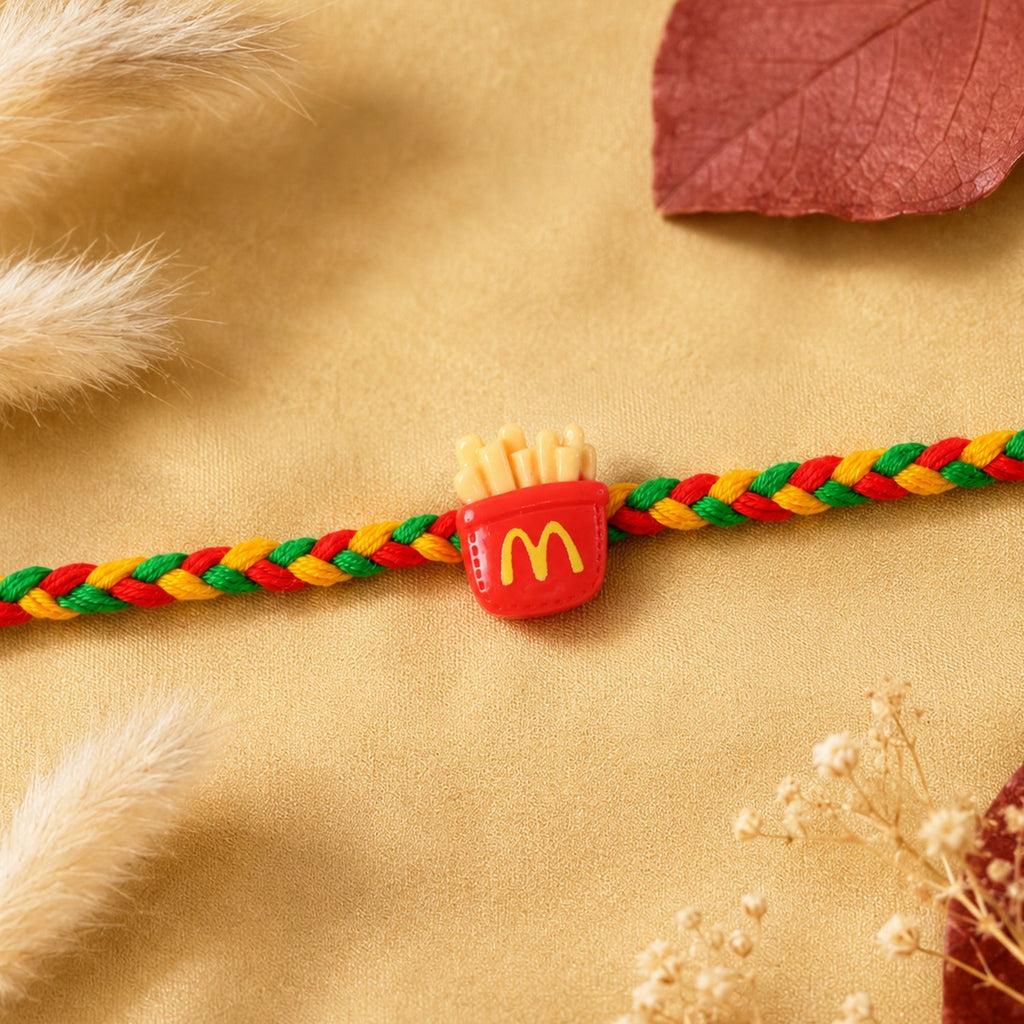 ALVENZA French Fries Charm Rakhi - Modern Style & Comfortable Fit