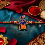 ALVENZA Krishna Character Premium Beaded Traditional Rakhi for Brother