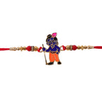 ALVENZA Krishna Character Premium Beaded Traditional Rakhi for Brother