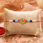 ALVENZA Om Symbol Beaded Traditional Premium Designer Rakhi for Brother