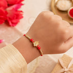 ALVENZA Lord Ganesha Charm Traditional Premium Designer Rakhi for Brother