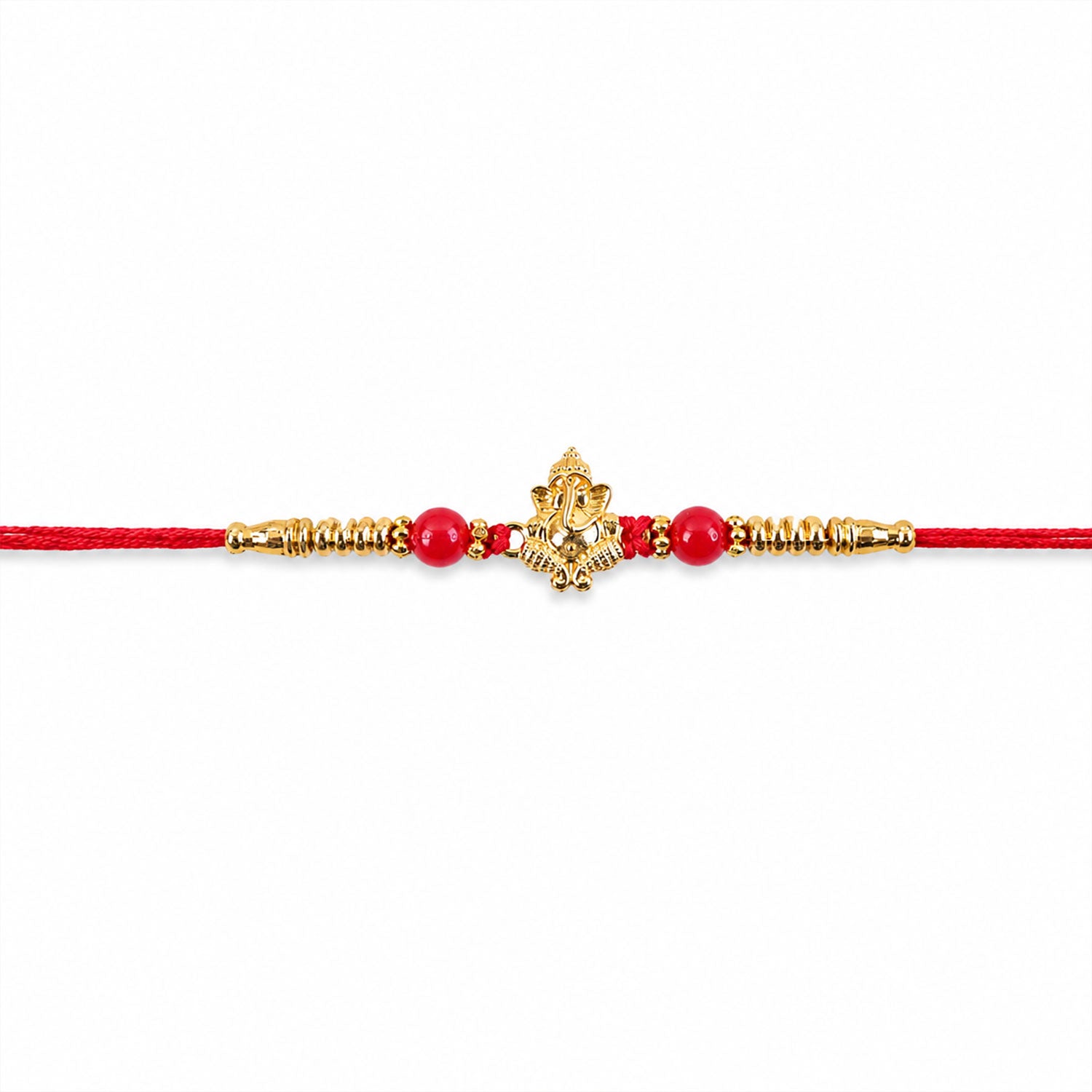 ALVENZA Lord Ganesha Charm Traditional Premium Designer Rakhi for Brother
