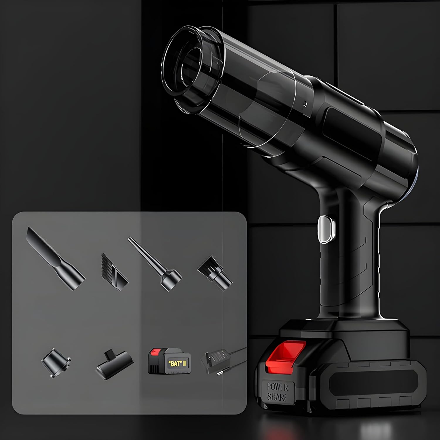 Wireless Handheld Vacuum Cleaner 3-in-1 for Car & Home - Front View