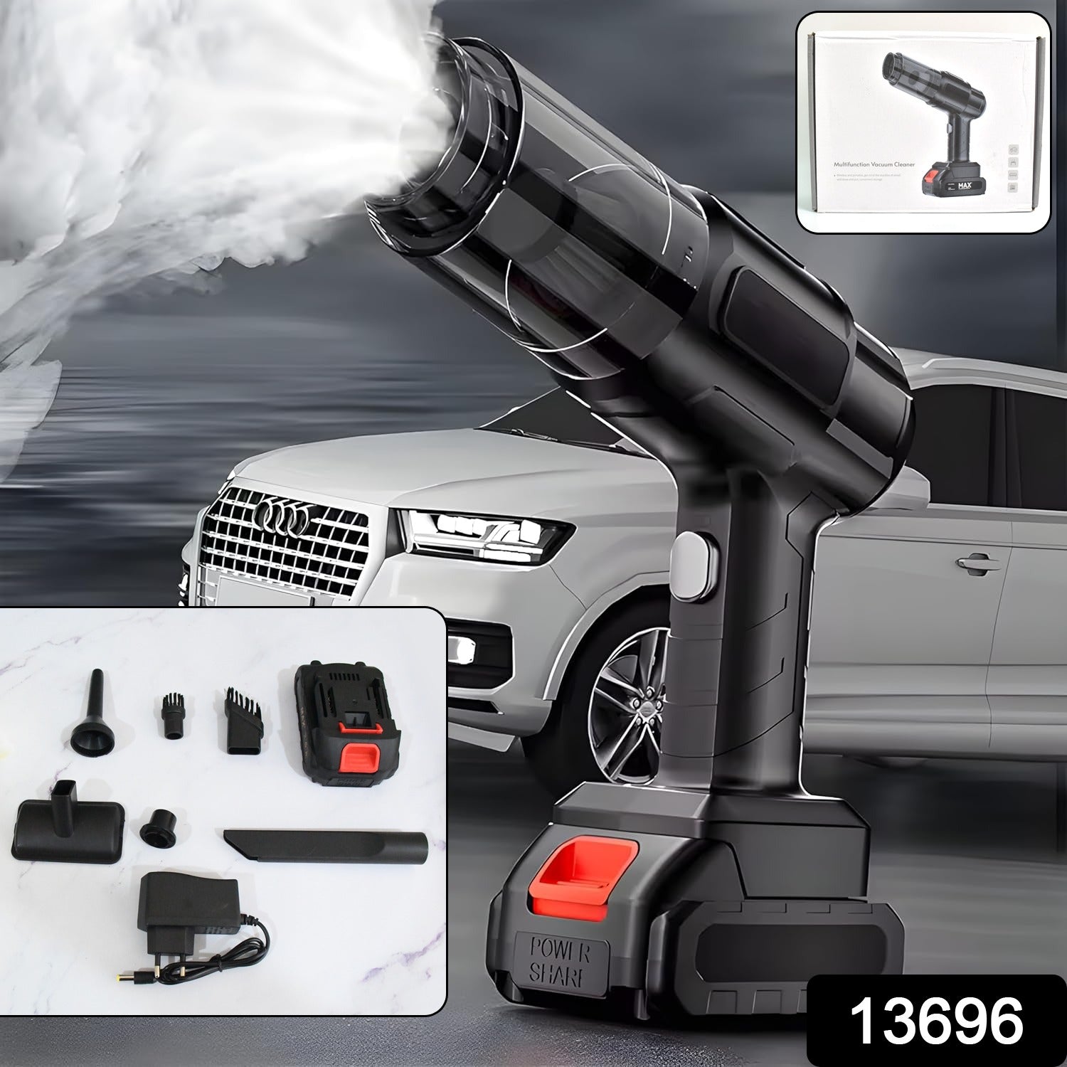 Wireless Handheld Vacuum Cleaner 3-in-1 for Car & Home - Side View