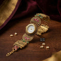 Rajwadi Antique Gold Plated Ethnic Bracelet Watch for Women