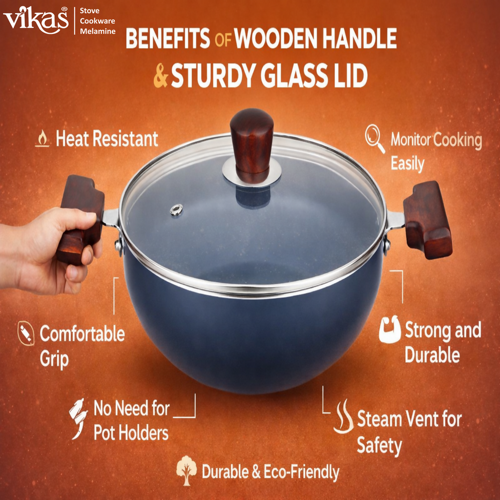ALVENZA Deep Ceramic Kadai – Non-Stick, Durable & Suitable for All Stoves