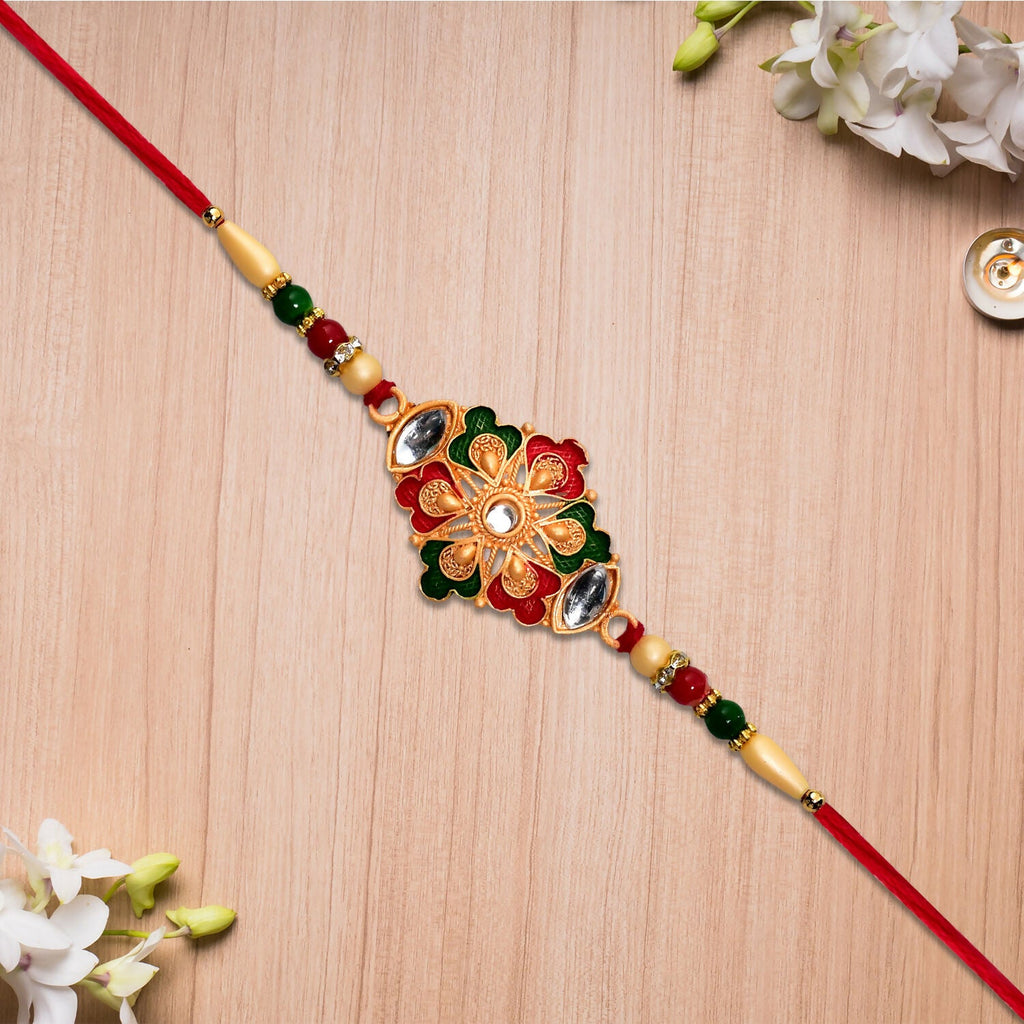 ALVENZA Designer Rakhi – Elegant & Handcrafted Raksha Bandhan Gift