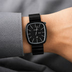 Minimal Black Luxury Square Dial Watch – Elegant Suitable for Any Occasion