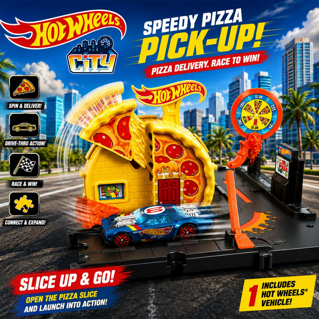 ALVENZA Hot Wheels City Playset – Exciting Race & Delivery Tracks