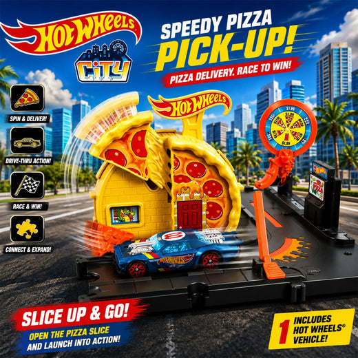 ALVENZA Hot Wheels City Playset – Exciting Race & Delivery Tracks