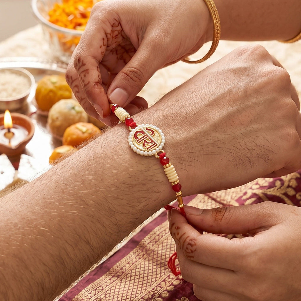 ALVENZA Devnagari Rakhi for Raksha Bandhan – Stylish Traditional Design