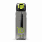ALVENZA KOLORR Leakproof Sports Water Bottle with Straw & Carry Loop Black (700ML)