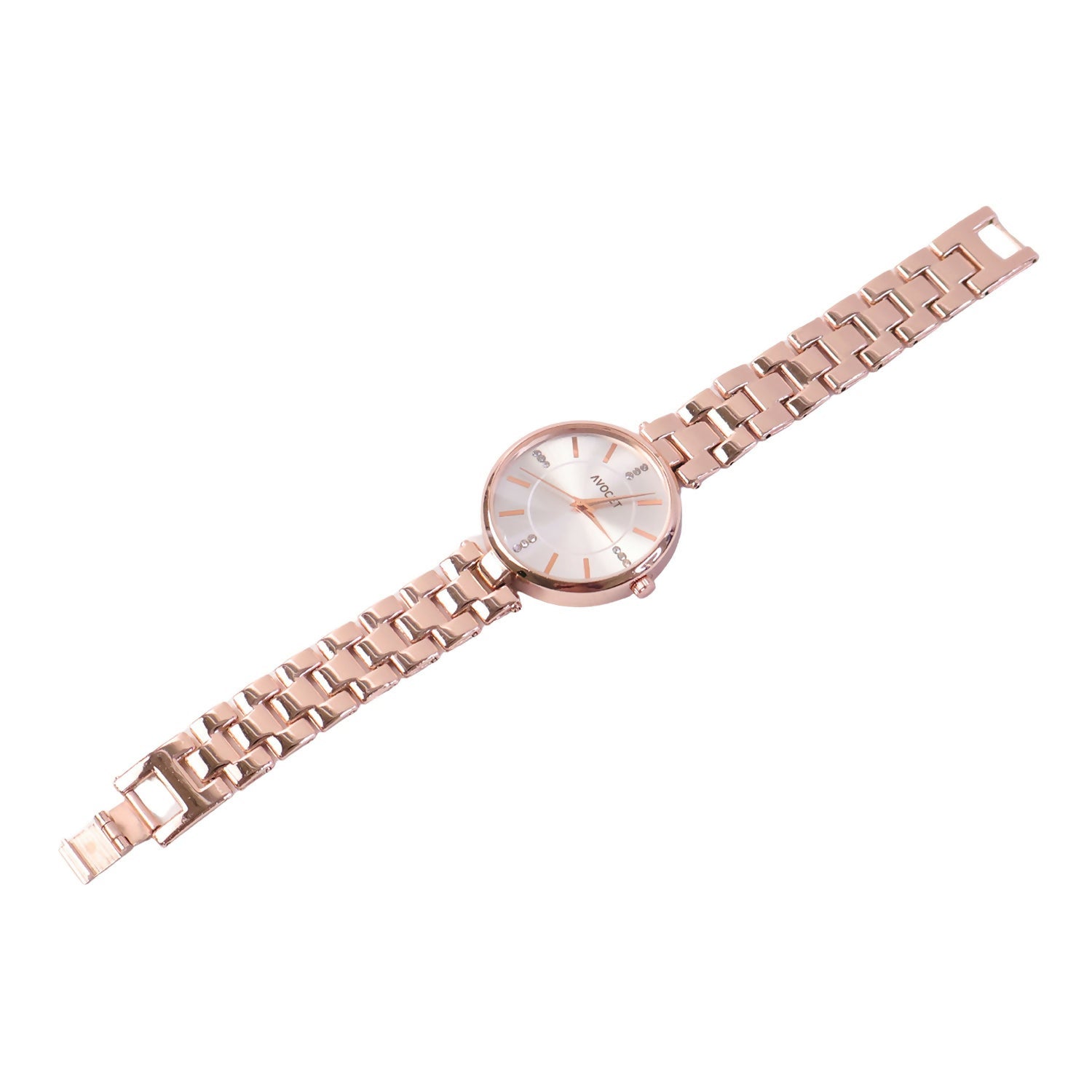 Women’s Rose Gold Watch – Elegant, Crystal-Accented Design