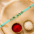 ALVENZA Beautiful Pearl and Stone Rakhi with Bright Beads and Elegant Raksha Bandhan Look
