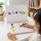 ALVENZA Skill Building Activity Book for Kids – Reusable Velcro Cards for Ages 4+