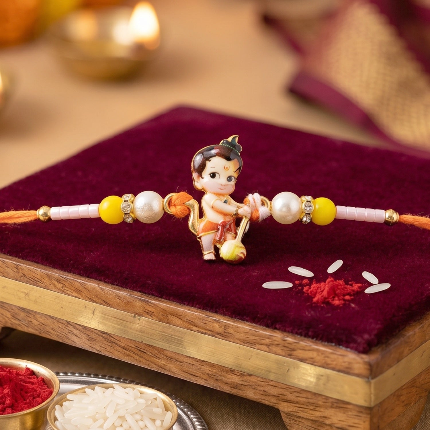ALVENZA Bal Hanuman Rakhi – Divine Protection & Courage for Brother