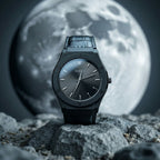 Black Analog Wrist Watch – Elegant Leather Strap & Minimalist Dial