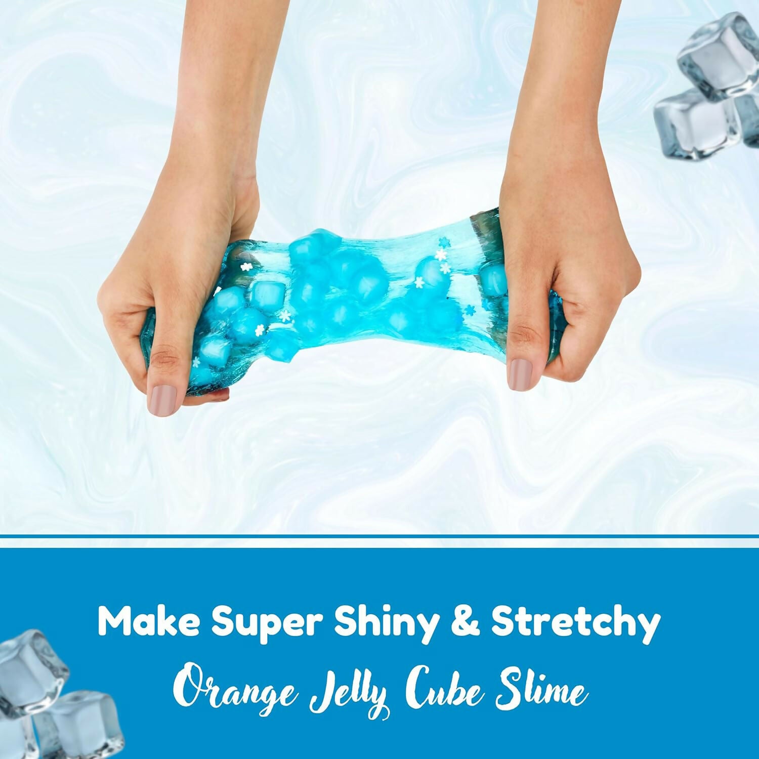 ALVENZA Jelly Cube Slime Kit – Super Shiny & Stretchy DIY Fun for Kids