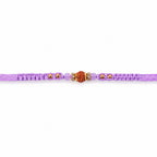 ALVENZA Purple Stone Pearl Rakhi with Soft Beads and Premium Festive Bracelet Look