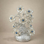 ALVENZA Silver Lucky Flower Tree Showpiece – Elegant Home Decor Accent