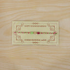 ALVENZA Bright Macrame Bracelet Rakhi with Green Peach Pink Beads and Colorful Thread