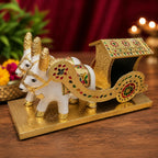 ALVENZA Home Decor Bullock Cart Showpiece – Elegant Indian Handicraft