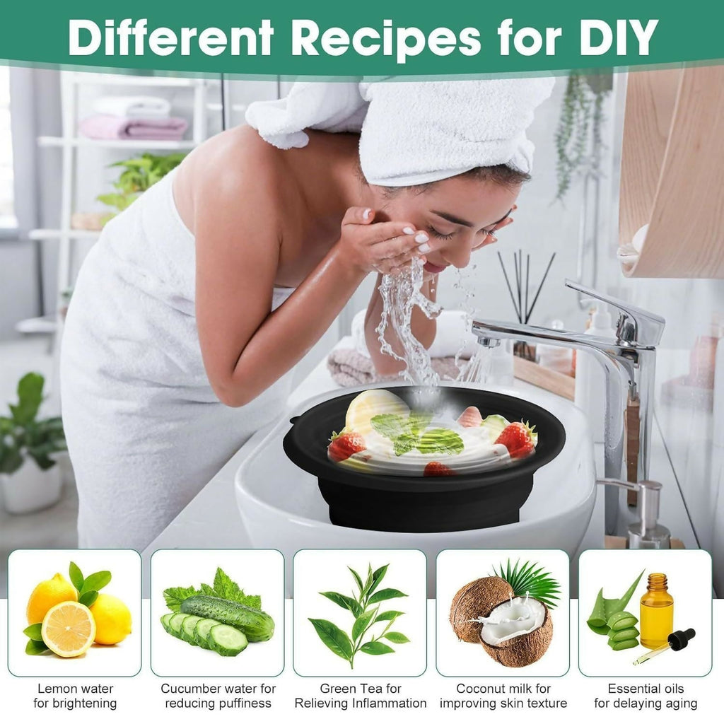 Foldable Ice Face Bowl Instant Glow & Cooling Facial Therapy - Back View