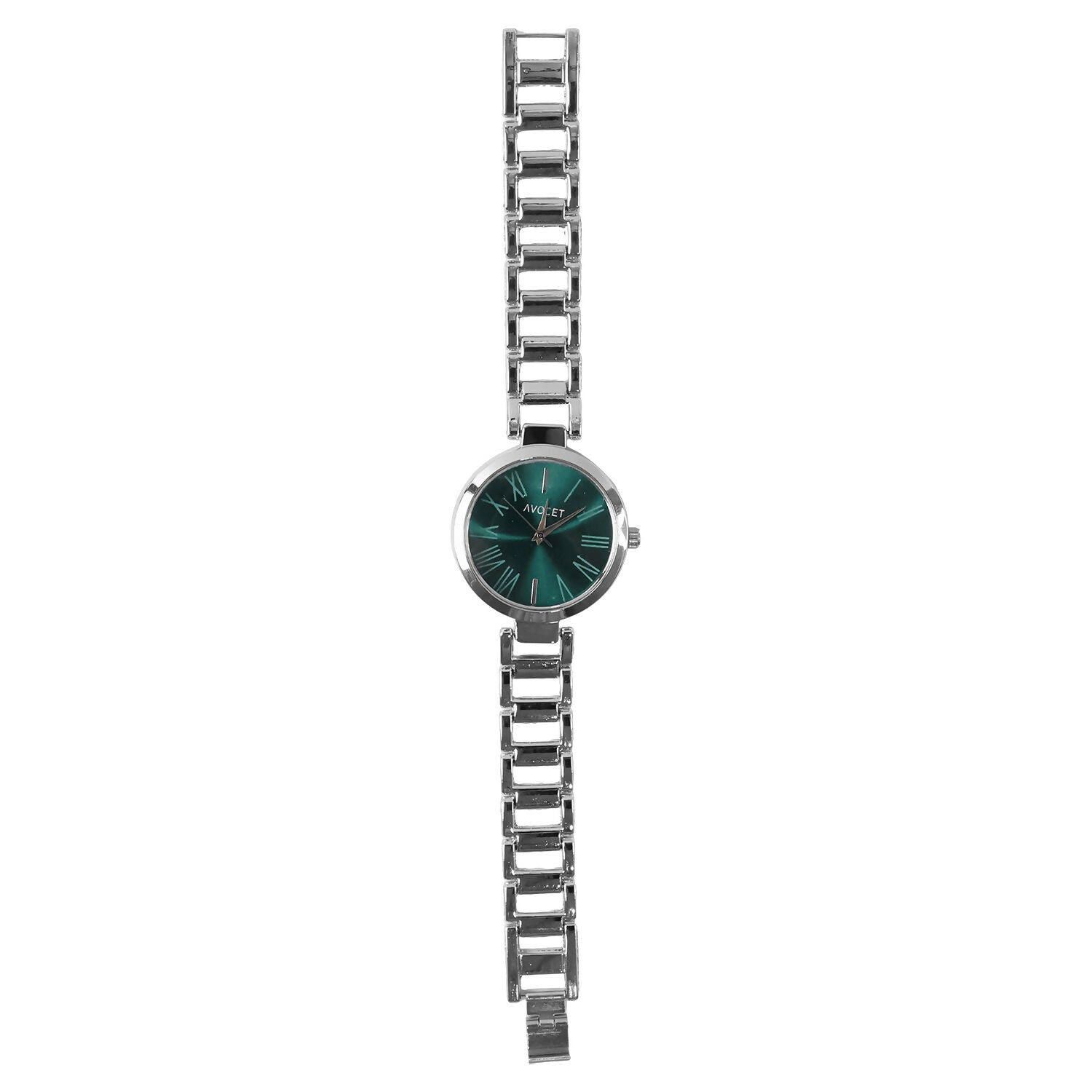 Women’s Green Dial Watch – Elegant Silver Strap with Modern Design
