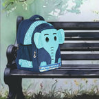 ALVENZA Kids Backpack – Cute Blue Elephant Design with Spacious Compartments