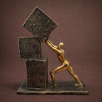ALVENZA Abstract Human Figure Sculpture – Modern Home Décor Art Piece