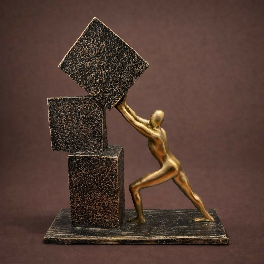 ALVENZA Abstract Human Figure Sculpture – Modern Home Décor Art Piece